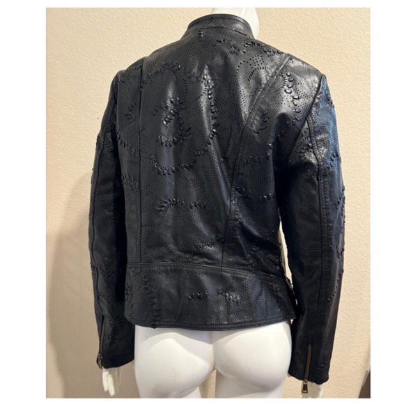 RALPH LAUREN TOOLED LEATHER MOTO JACKET SIZE 10 NWT - Picture 12 of 16